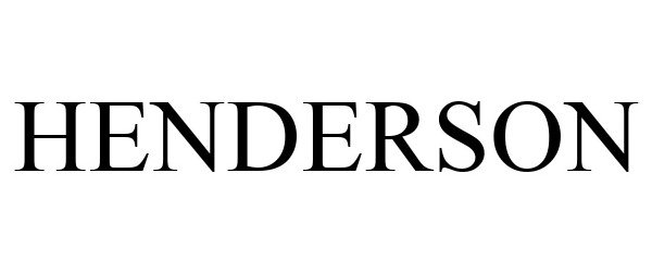 Trademark Logo HENDERSON