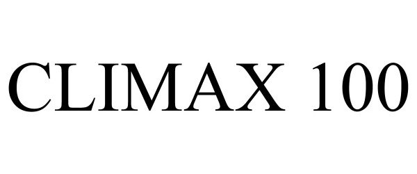 Trademark Logo CLIMAX 100