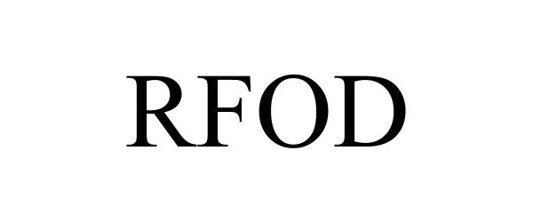 Trademark Logo RFOD