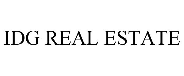 Trademark Logo IDG REAL ESTATE