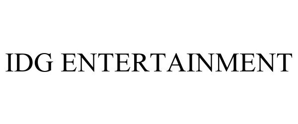 Trademark Logo IDG ENTERTAINMENT