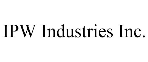 Trademark Logo IPW INDUSTRIES INC.