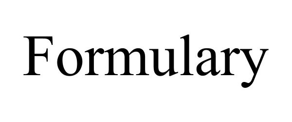 Trademark Logo FORMULARY