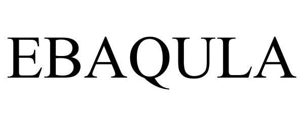 Trademark Logo EBAQULA