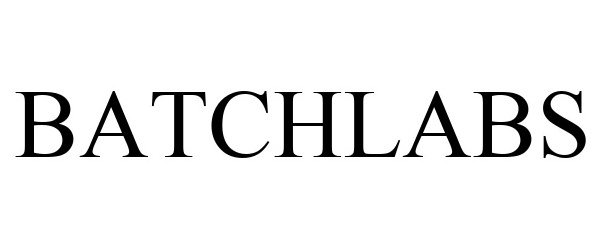 Trademark Logo BATCHLABS