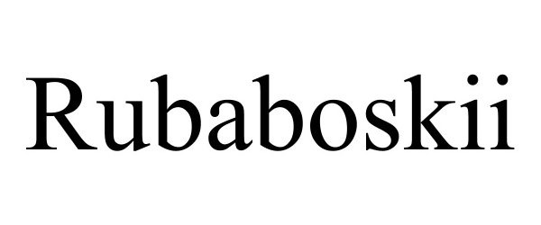 Trademark Logo RUBABOSKII