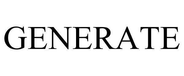 Trademark Logo GENERATE