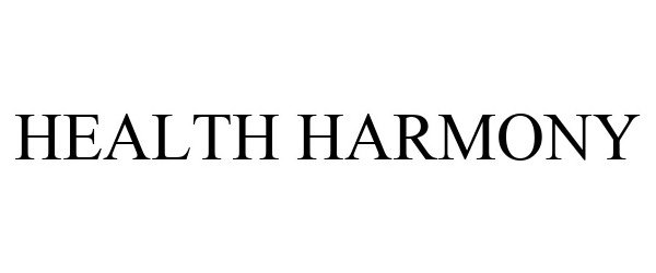 Trademark Logo HEALTH HARMONY