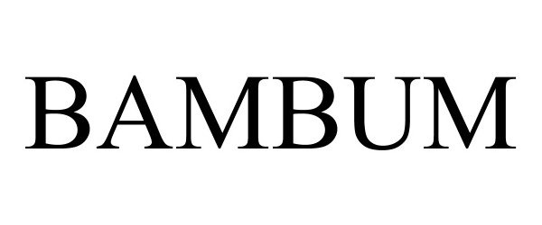 Trademark Logo BAMBUM