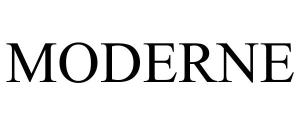Trademark Logo MODERNE