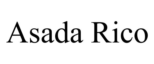 Trademark Logo ASADA RICO