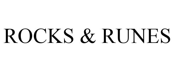 Trademark Logo ROCKS & RUNES