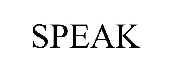 Trademark Logo SPEAK
