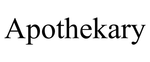 Trademark Logo APOTHEKARY