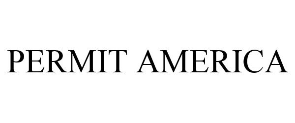 Trademark Logo PERMIT AMERICA
