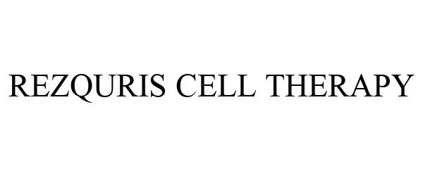 Trademark Logo REZQURIS CELL THERAPY