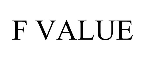 Trademark Logo F VALUE