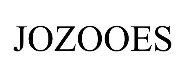 Trademark Logo JOZOOES