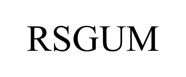 Trademark Logo RSGUM