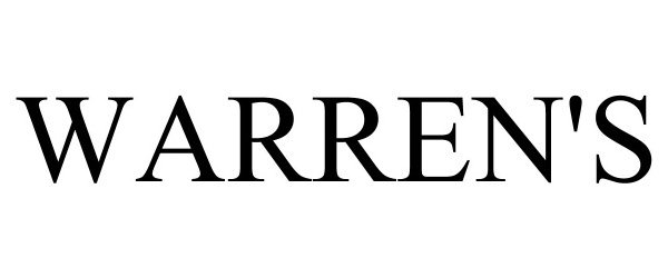 Trademark Logo WARREN'S