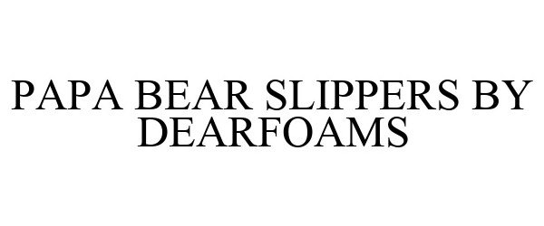  PAPA BEAR SLIPPERS BY DEARFOAMS