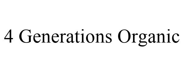 Trademark Logo 4 GENERATIONS ORGANIC