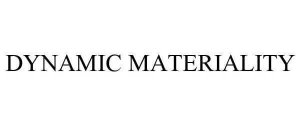Trademark Logo DYNAMIC MATERIALITY