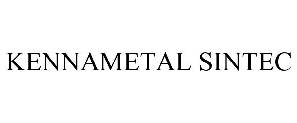 Trademark Logo KENNAMETAL SINTEC
