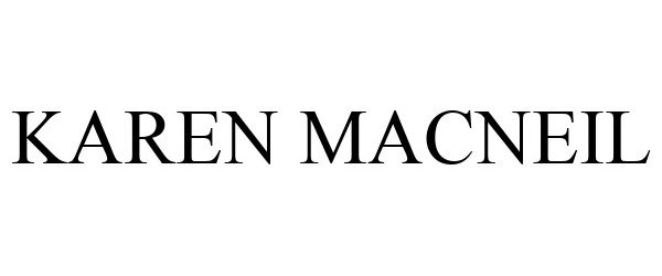 Trademark Logo KAREN MACNEIL