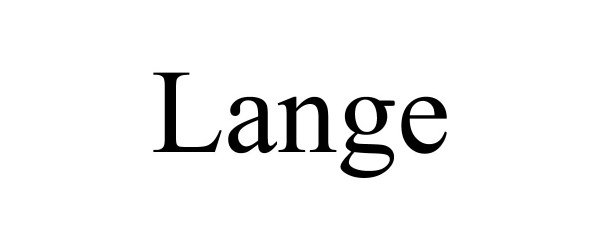 Trademark Logo LANGE