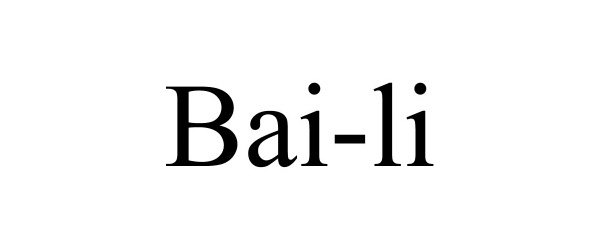 Trademark Logo BAI-LI