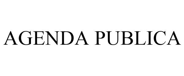 Trademark Logo AGENDA PUBLICA