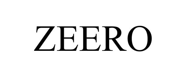 Trademark Logo ZEERO