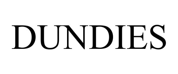 Trademark Logo DUNDIES