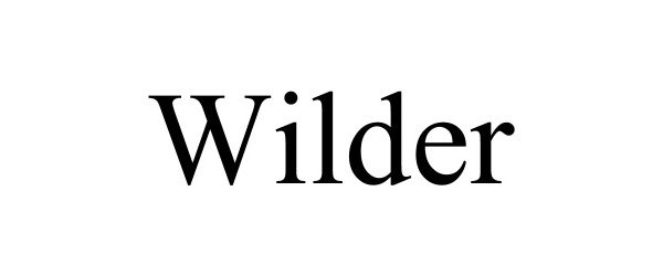 Trademark Logo WILDER