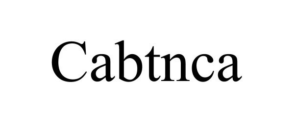 Trademark Logo CABTNCA