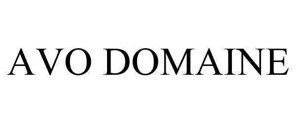 Trademark Logo AVO DOMAINE