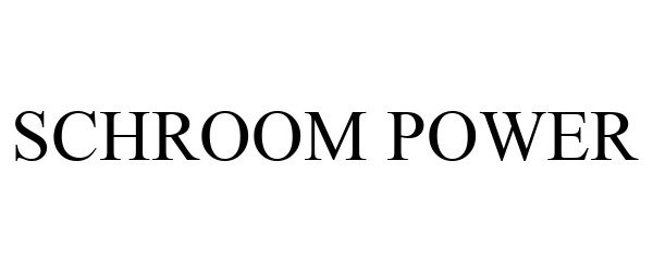 Trademark Logo SCHROOM POWER