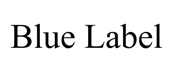 Trademark Logo BLUE LABEL