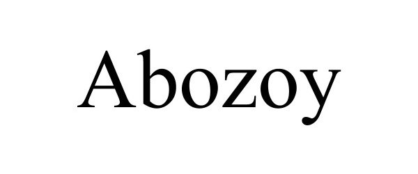 Trademark Logo ABOZOY
