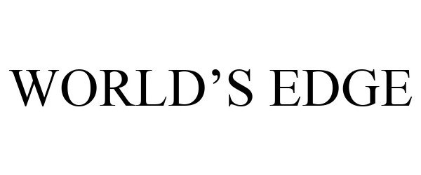 Trademark Logo WORLD'S EDGE