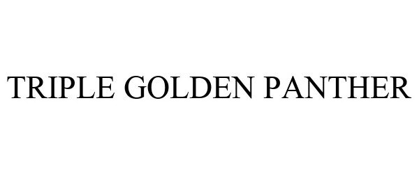 Trademark Logo TRIPLE GOLDEN PANTHER