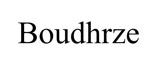 Trademark Logo BOUDHRZE