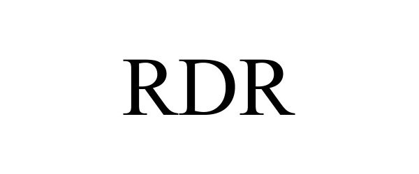 Trademark Logo RDR