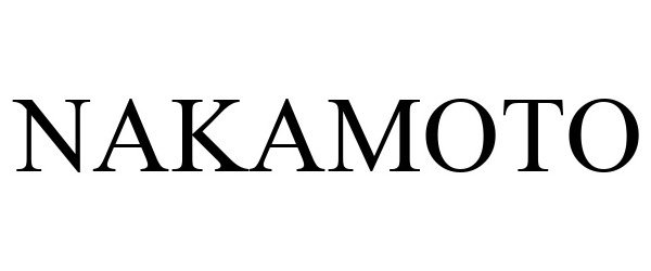 Trademark Logo NAKAMOTO