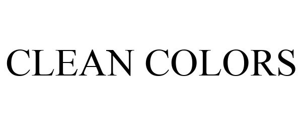 Trademark Logo CLEAN COLORS