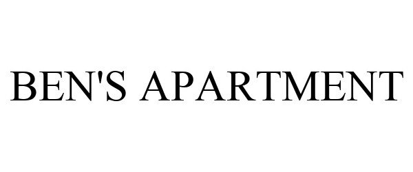 BEN'S APARTMENT - Willy D's Holdings, LLC Trademark Registration
