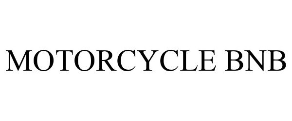 Trademark Logo MOTORCYCLE BNB
