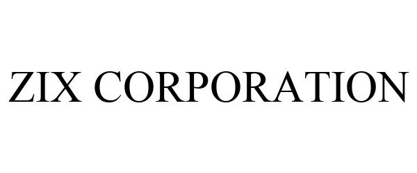 Trademark Logo ZIX CORPORATION