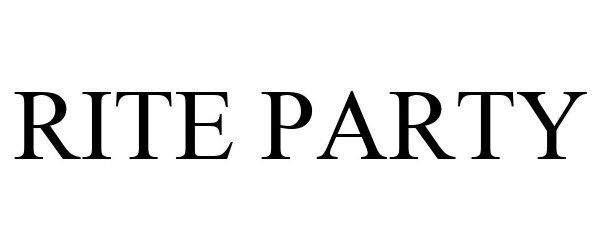 Trademark Logo RITE PARTY